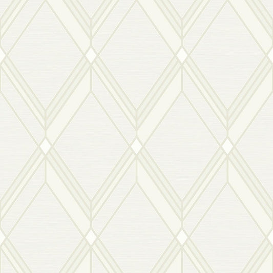 Seabrook Brooklyn Diamond Metallic Pearl Wallpaper