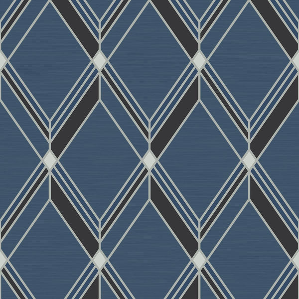 seabrook brooklyn diamond blue wallpaper
