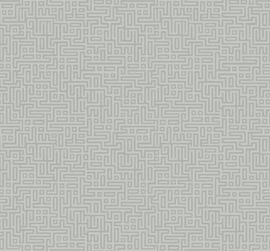 Seabrook Rockefellar Maze Slate Grey Wallpaper