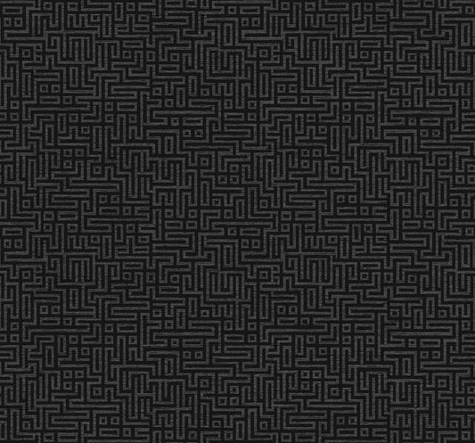 Seabrook Rockefellar Maze Onyx Wallpaper