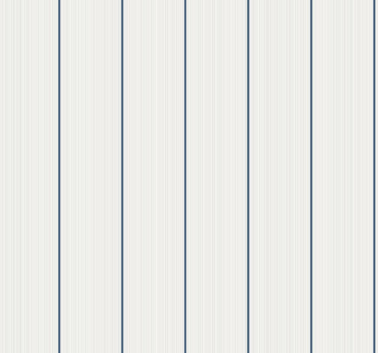 Seabrook Rockefeller Stripe Navy Wallpaper