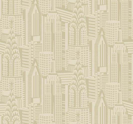 Seabrook Manhattan Skyline Aurum Wallpaper