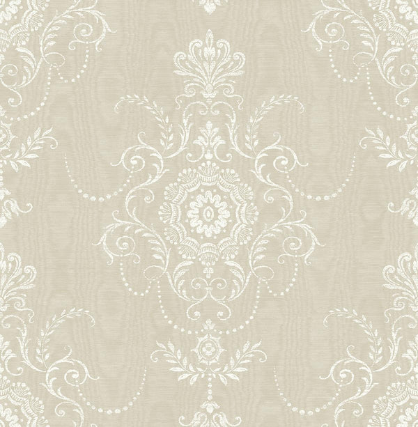 seabrook colette cameo fog wallpaper