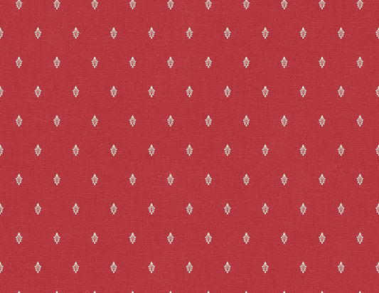 Seabrook Petite Feuille Sprig Antique Ruby Wallpaper