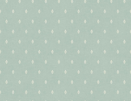 Seabrook Petite Feuille Sprig Minty Meadow Wallpaper