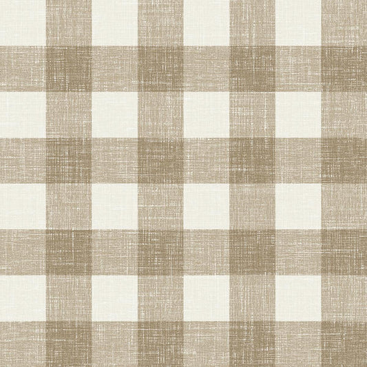 Seabrook Bebe Gingham Driftwood Wallpaper