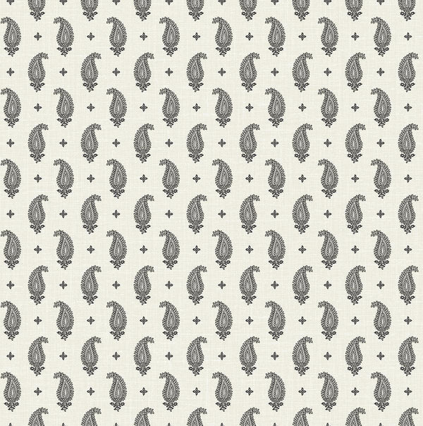 seabrook maia paisley poppy seed wallpaper