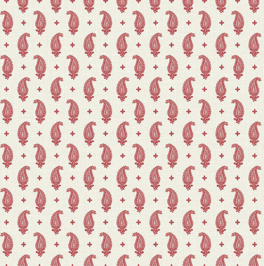Seabrook Maia Paisley Antique Ruby Wallpaper
