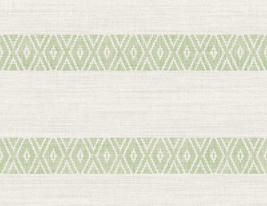 Seabrook Alani Geo Stripe Aloe Wallpaper