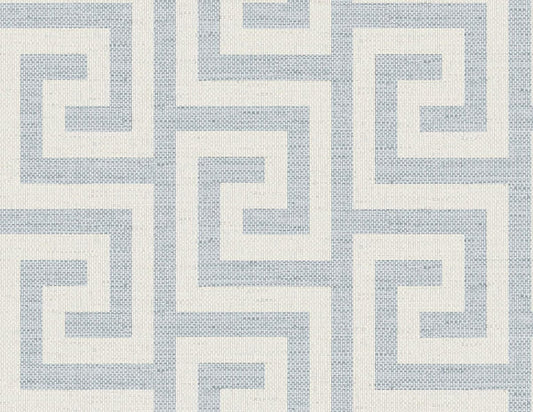 Seabrook Luna Retreat Greek Key Skylight Wallpaper