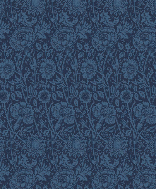 Seabrook Tonal Floral Trail Marine Blue Wallpaper