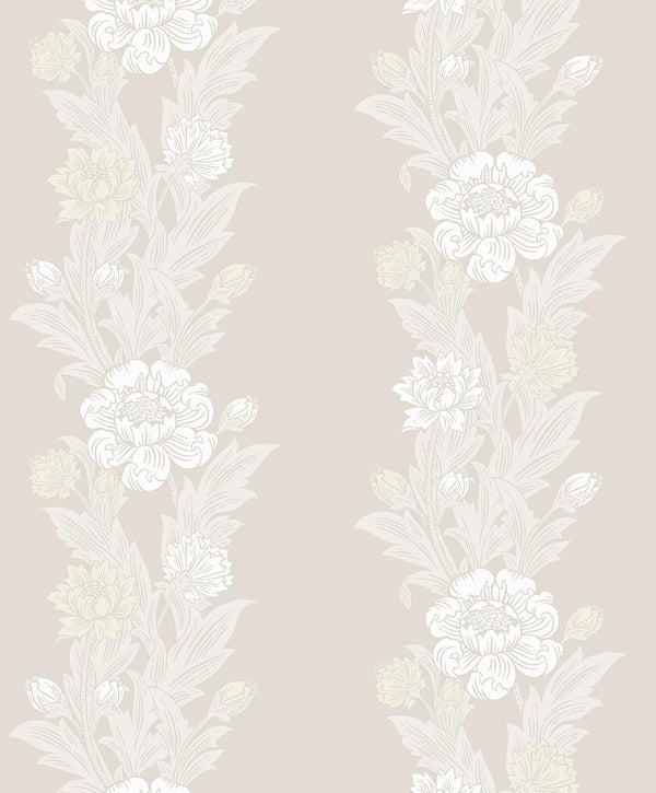 seabrook blooming stripe swiss coffee wallpaper