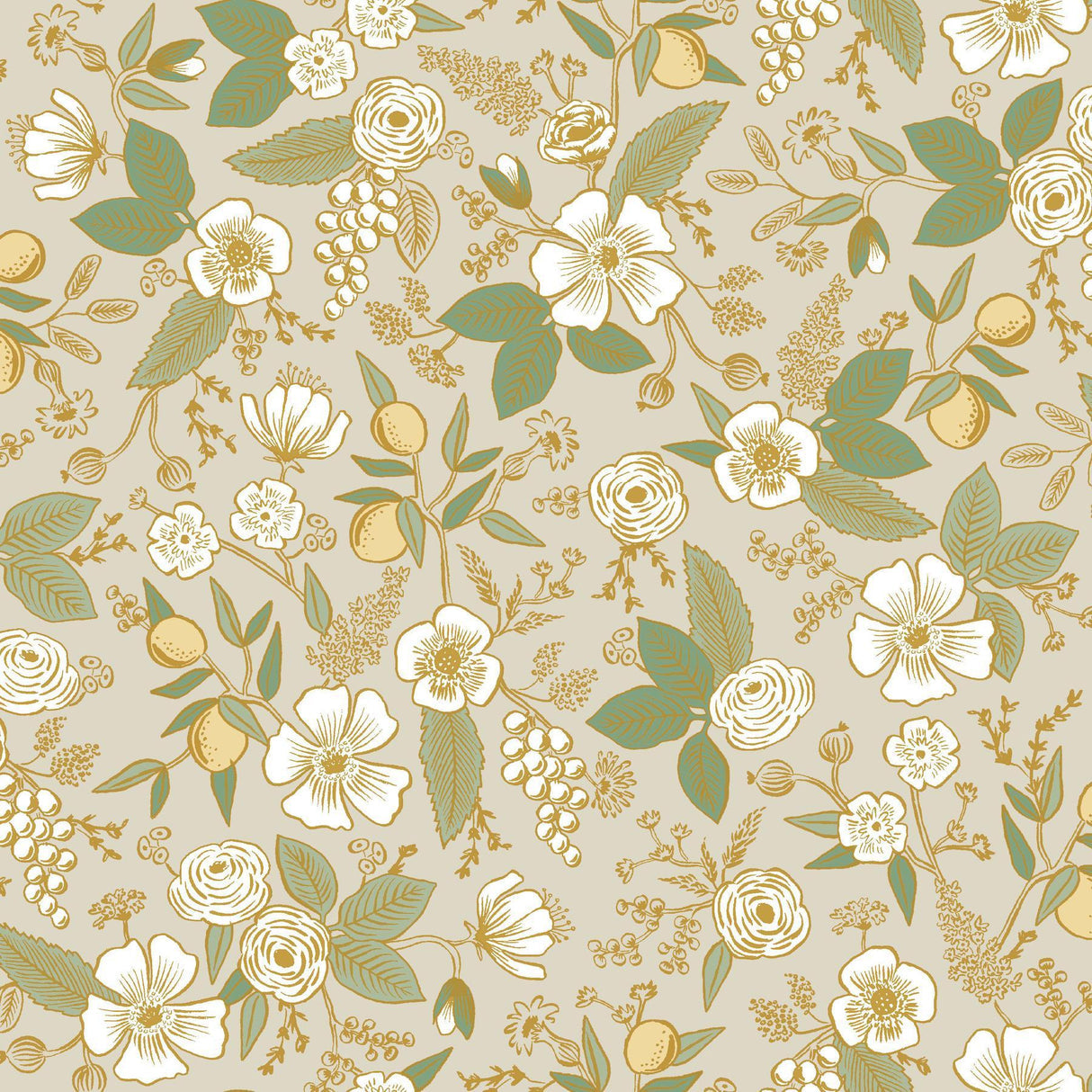 rifle paper co. colette peel and stick beige wallpaper