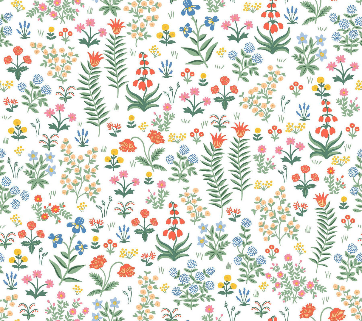 rifle paper co. menagerie garden peel and stick red wallpaper