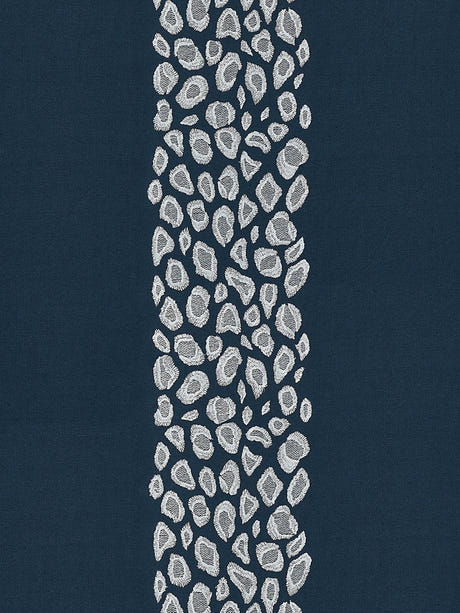 scalamandre catwalk embroidery midnight fabric - scala 27255-004