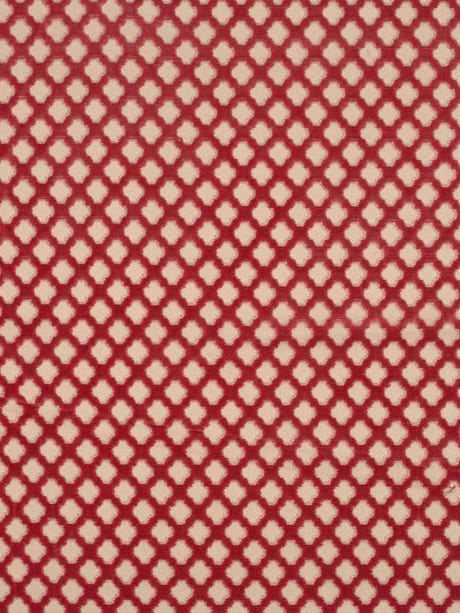 scalamandre pomfret | silk coral on beige fabric - scala 26692-008