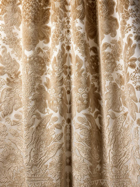 scalamandre regis velvet damask fawn fabric - scala 27321-001