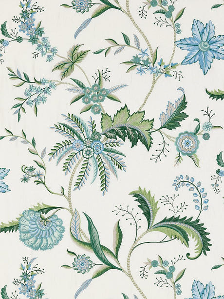 scalamandre seraphine embroidered silk meadow fabric - scala 27325-001