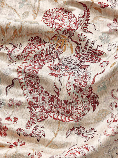 scalamandre dragon tableau winter rose fabric - scala 27327-001