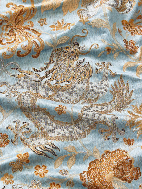scalamandre dragon tableau copper sky fabric - scala 27327-002