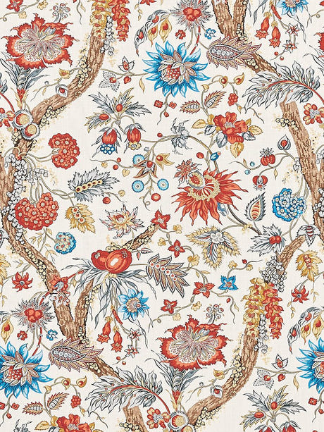 scalamandre fleurs tropicales autumn multi fabric - scala 16647-003