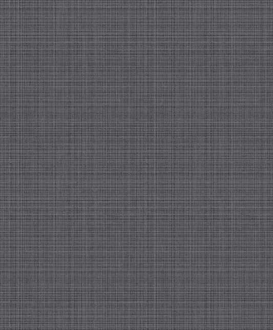 Seabrook Crosshatch Linen Metallic Coal Wallpaper