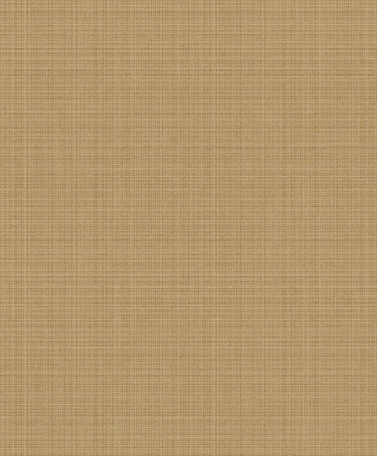 Seabrook Crosshatch Linen Metallic Antique Brass Wallpaper
