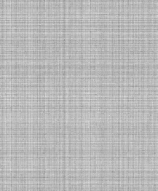 Seabrook Crosshatch Linen Metallic Silver Wallpaper
