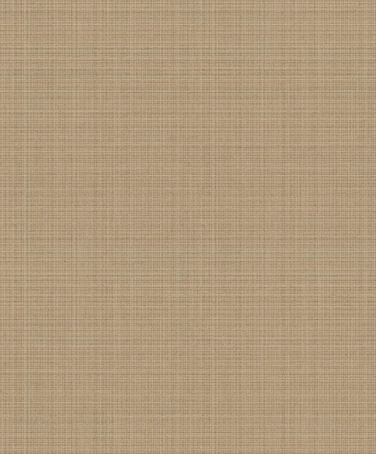 Seabrook Crosshatch Linen Metallic Taupe Wallpaper