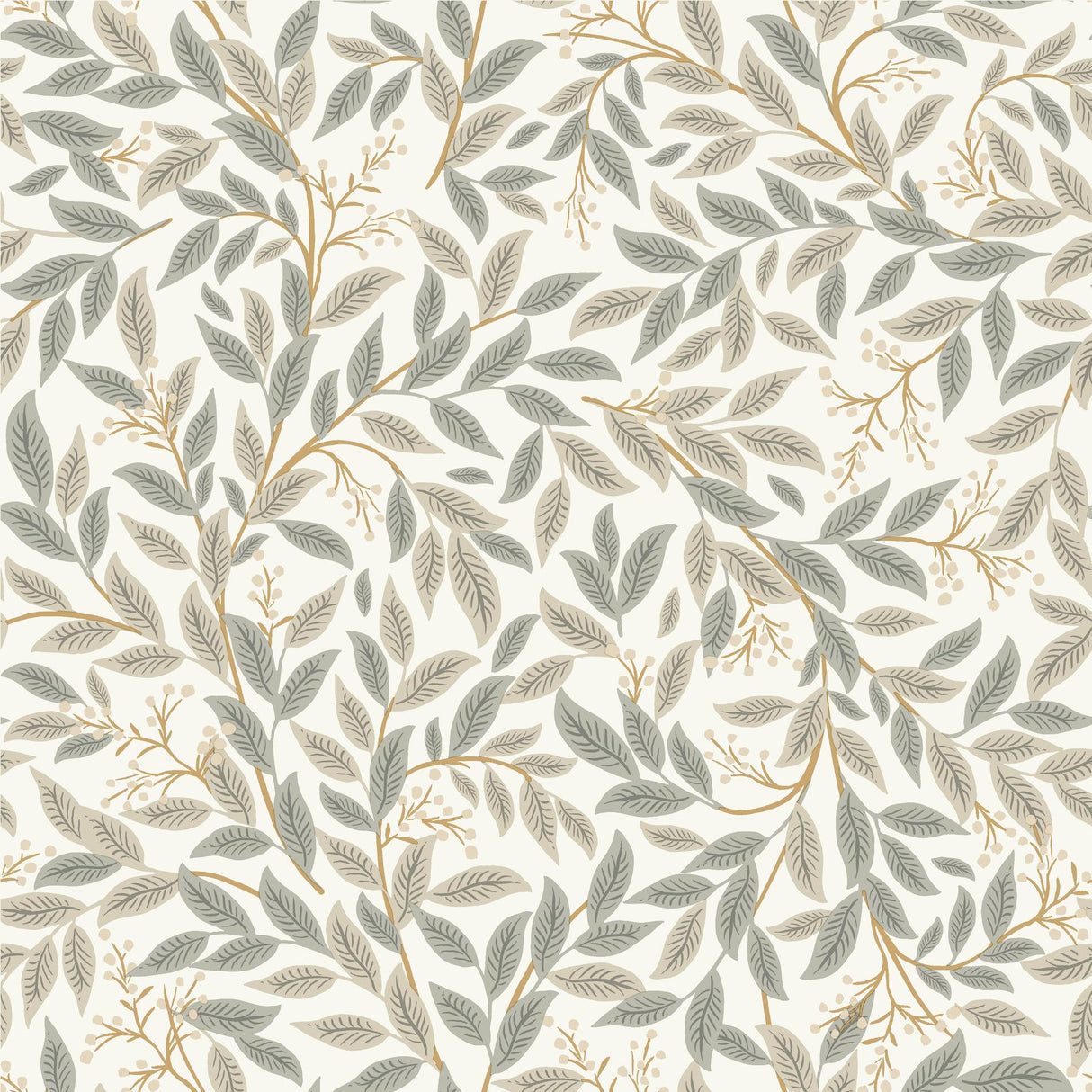 rifle paper co. willowberry grey wallpaper