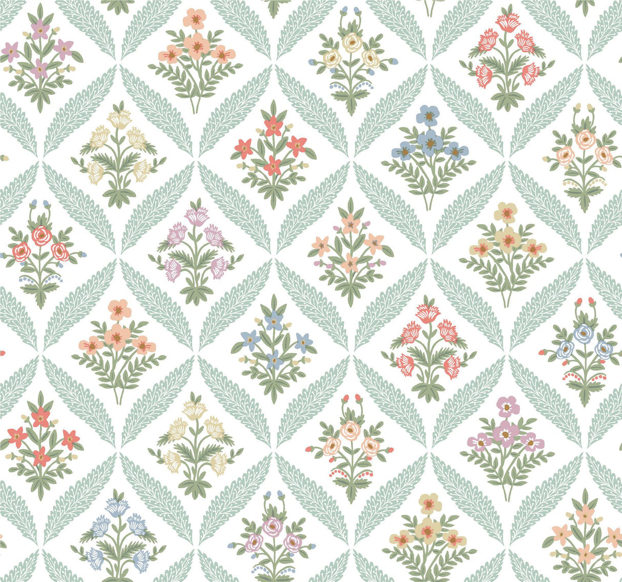 rifle paper co. estee garden green wallpaper