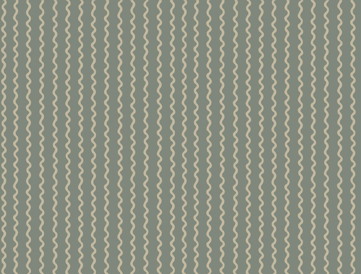 rifle paper co. rickrack green wallpaper