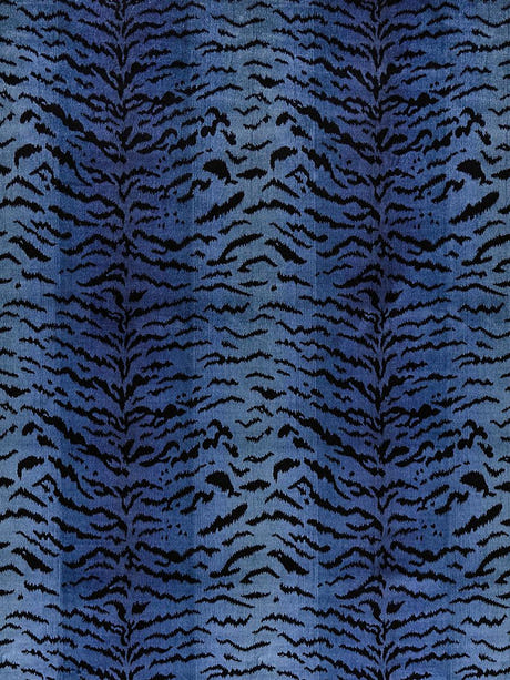 scalamandre tigre | silk blues & black fabric - scala 26167mm-004