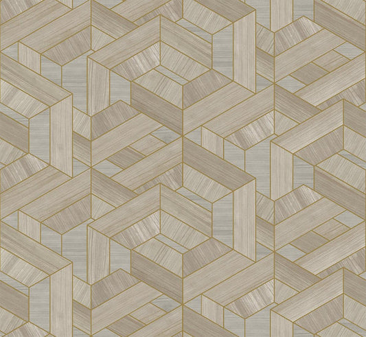 Seabrook Linnea Antiqued Silver Wallpaper