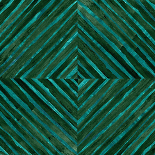 Seabrook Harmony Turquoise Wallpaper