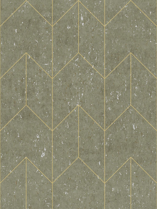 Seabrook Maxine Olive Wallpaper