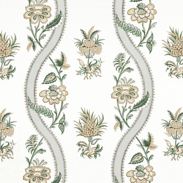 thibaut ribbon floral fabric f936421