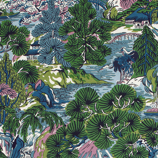 Thibaut Pagoda Trees Fabric F942024
