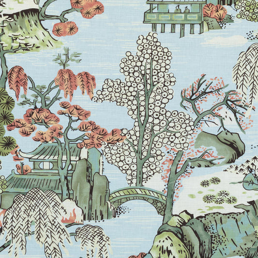 Thibaut Asian Scenic Fabric F975460