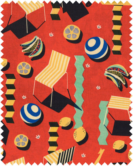mindthegap rosso giallo 55" x 39.4" fabric fb00135