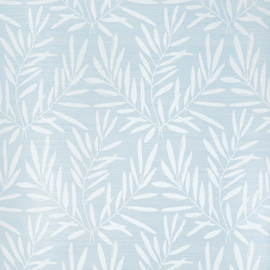 Thibaut Summer Leaves Light Blue Wallpaper - T15804