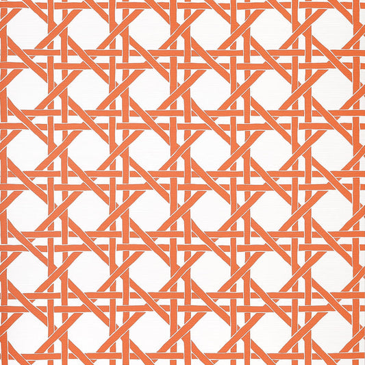 Thibaut Canary Trellis Coral Wallpaper - T15818