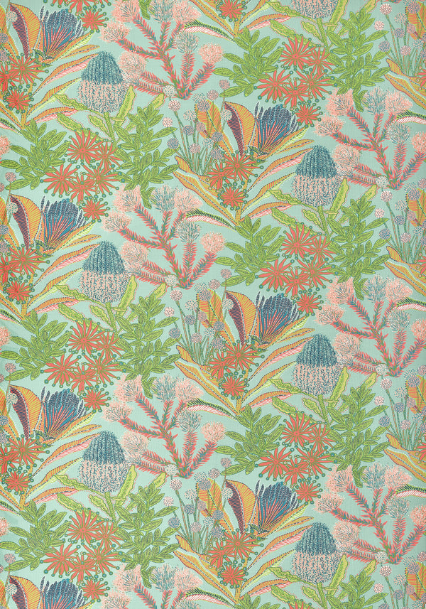thibaut protea print fabric f81761