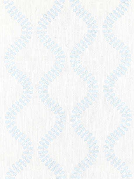 scalamandre foglia embroidery sky fabric - scala 27127-001