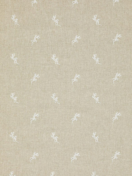 scalamandre gecko embroidery | outdoor limestone fabric - scala 27319-001