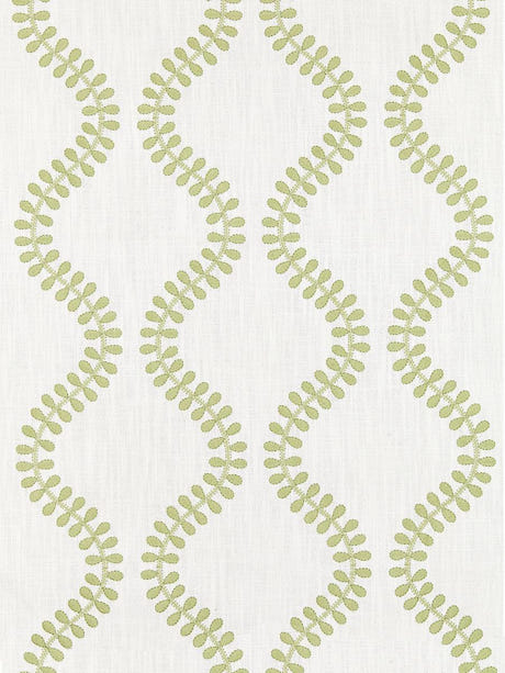 scalamandre foglia embroidery celery fabric - scala 27127-002