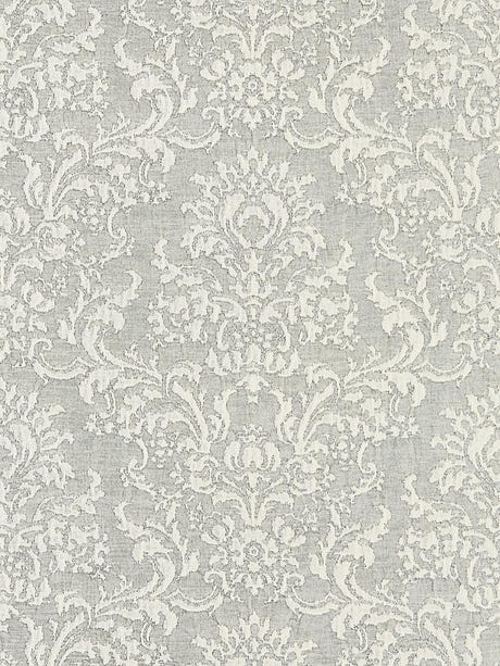 scalamandre san luca damask pearl grey fabric - scala 27094-003