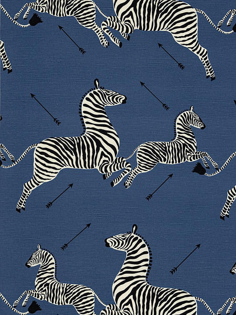 scalamandre zebras | fabric denim fabric - scala 16496m-005