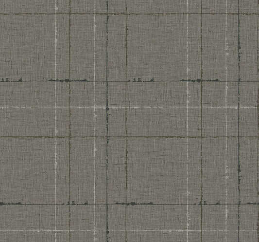 Seabrook Gorton Plaid Mocha Wallpaper