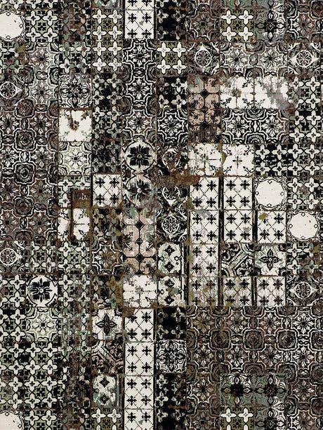 scalamandre azulejos tapestry brun fabric - scala h03463-002